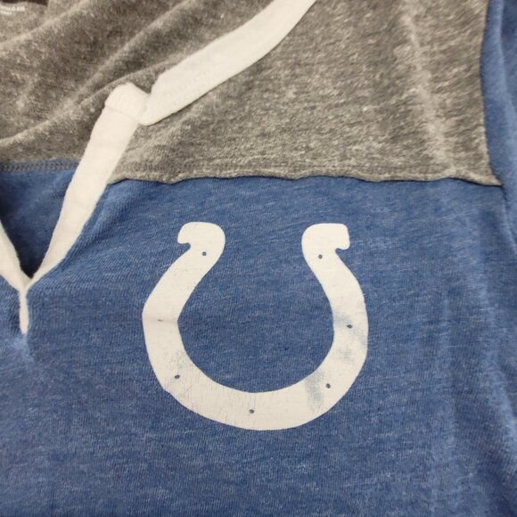 Indianapolis COLTS Women's 2XL NFL Team Apparel Cotton Blend Blue Gray Cotton Bl - Picture 6 of 10